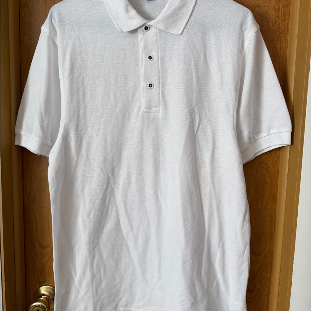 Men’s Port Authority Classic White Polo Shirt Size Small
